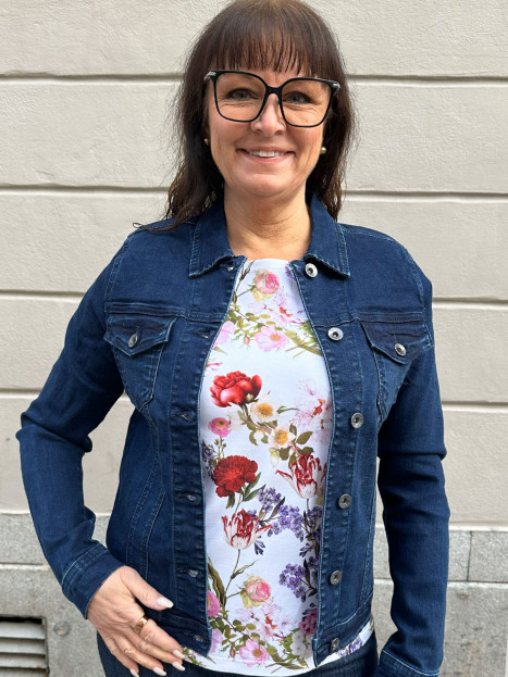 Jeansjacka mörkblå denim från Claire