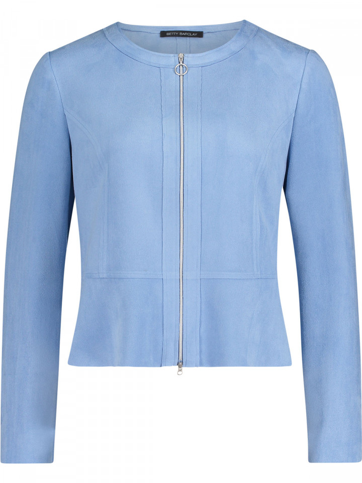 Jacka ljusblå mockaimitation från...