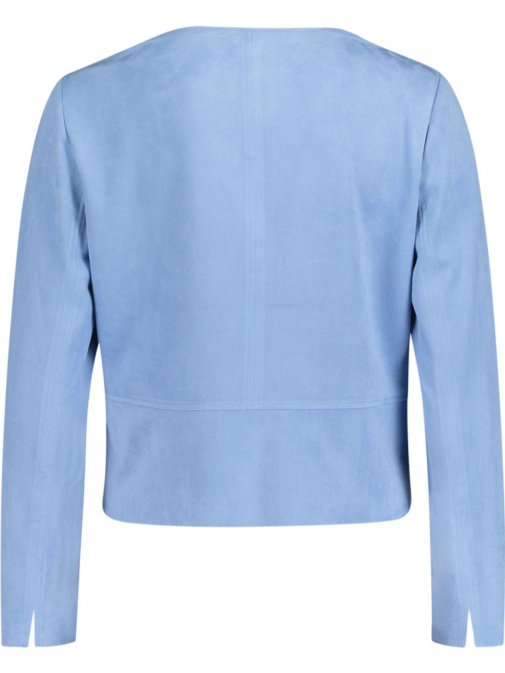 Jacka ljusblå mockaimitation från...