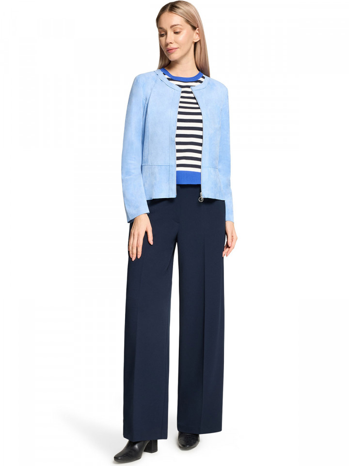 Jacka ljusblå mockaimitation från...