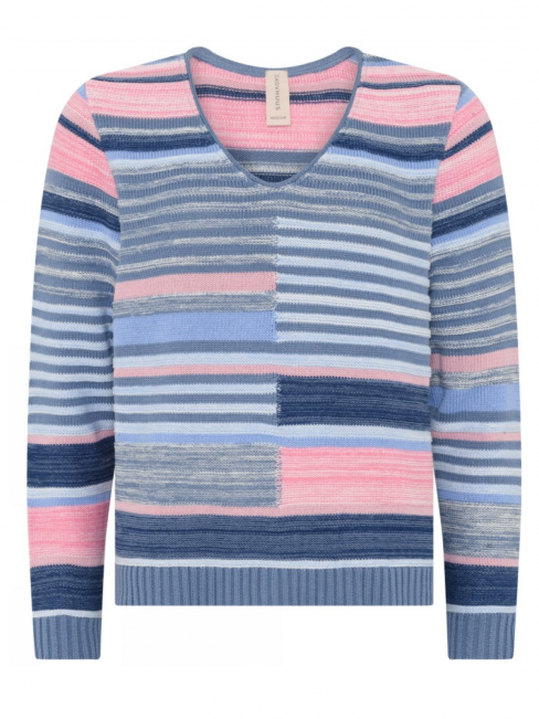 Tröja Rosa/Blå Rand från Skovhuus