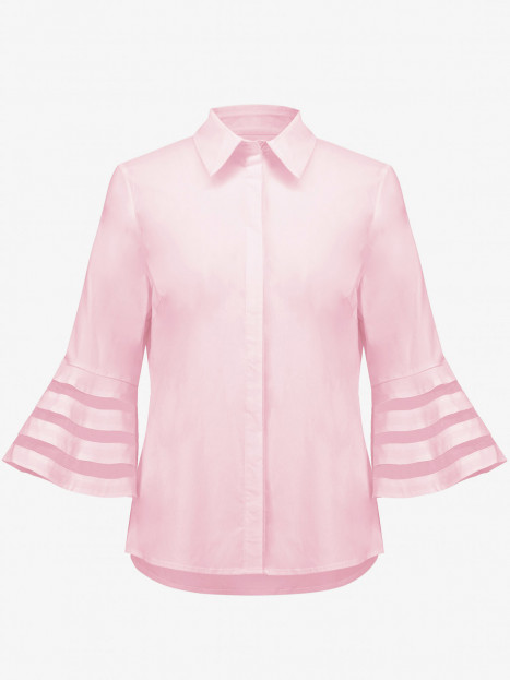 Blus rosa med trumpetärm från Joseph Ribkoff