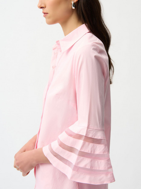 Blus rosa med trumpetärm från Joseph Ribkoff