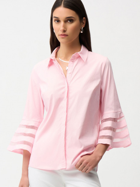 Blus rosa med trumpetärm från Joseph Ribkoff