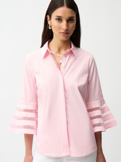 Blus rosa med trumpetärm från Joseph Ribkoff