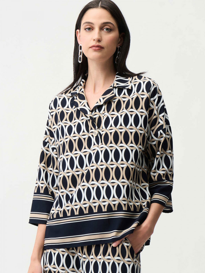 Topp Svart/beige/vit från Joseph Ribkoff