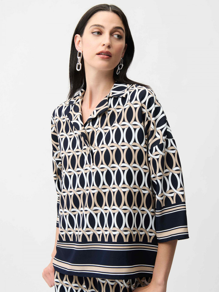 Topp Svart/beige/vit från Joseph Ribkoff