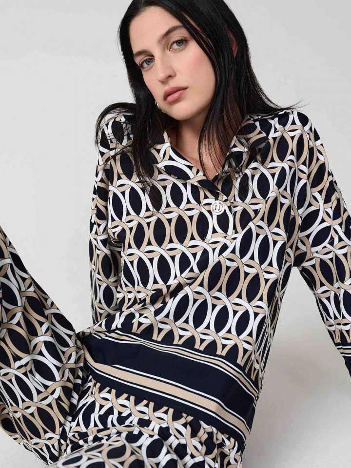 Topp Svart/beige/vit från Joseph Ribkoff