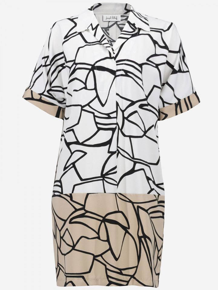 Klänning grafisk vit/nougat/svart...