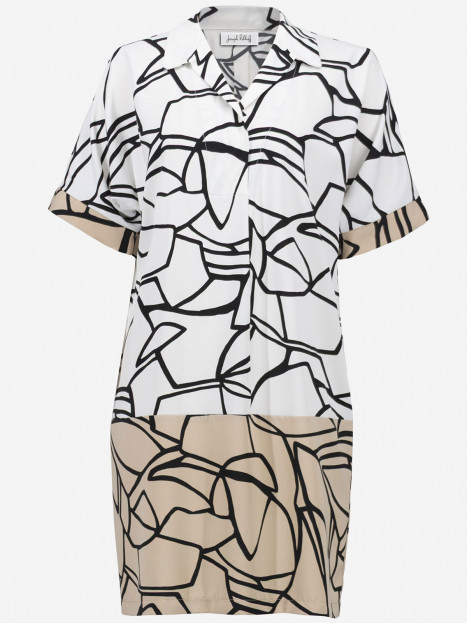 Klänning grafisk vit/nougat/svart från Joseph Ribkoff