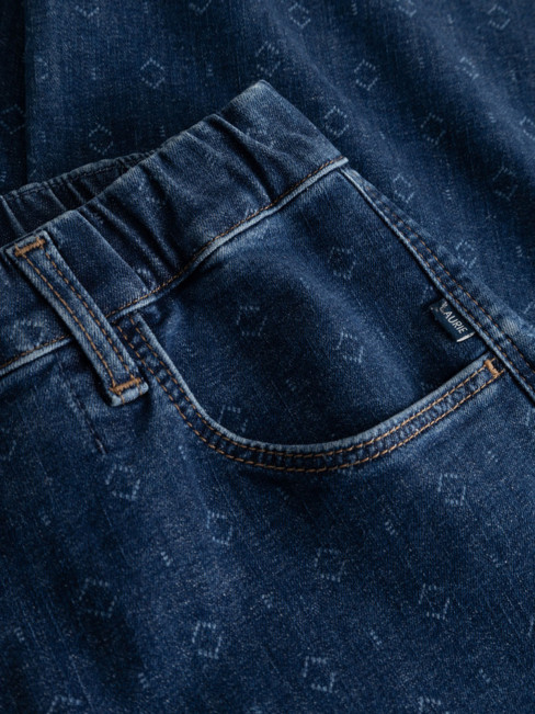 Mirakeljeans Donna Crop blå mönster från LauRie 2