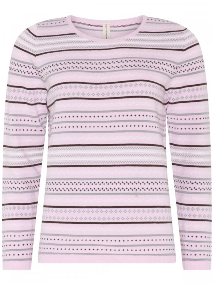 Tröja ljusrosa med mönster från Skovhuus