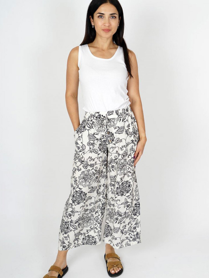 Vid byxa med dragsko svart/vit från...