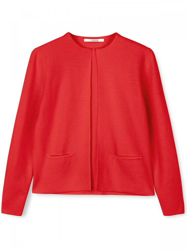 Finstickad kofta Sense blodapelsin från SibinLinnebjerg