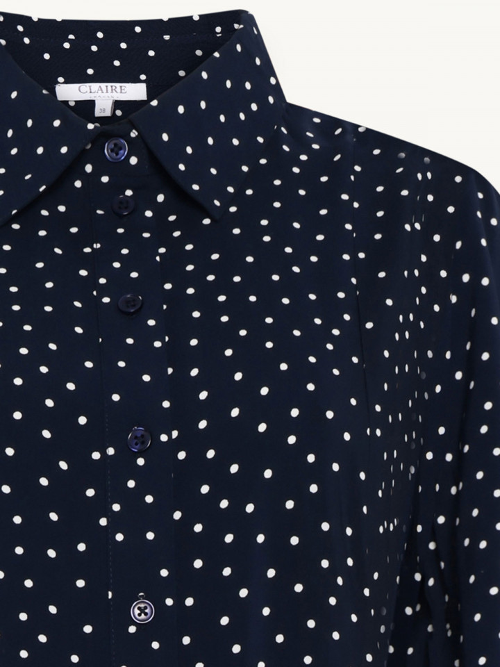 Viskosklänning Marin prick Kamila...