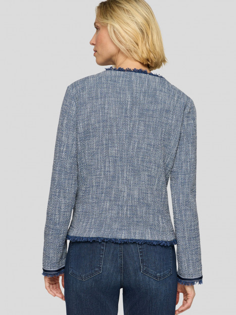 Stickad jacka melerad blå från Rabe