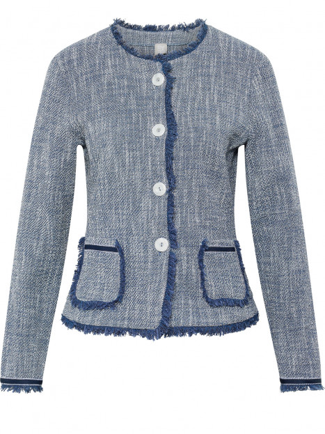 Stickad jacka melerad blå från Rabe