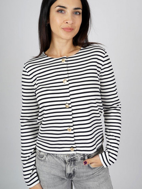 Randig kofta mörkaste marin och gräddvit från M.X.O