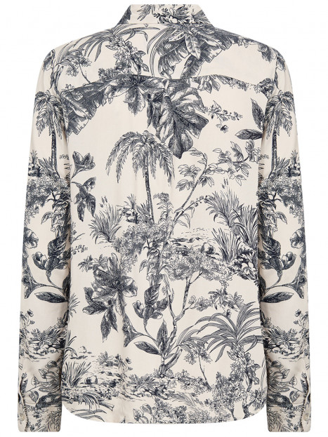 Viskosblus Carli marin på cremevit från SoyaConcept