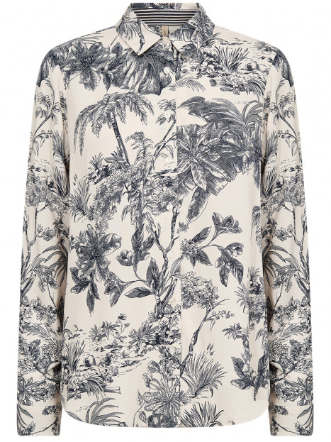 Viskosblus Carli marin på cremevit från SoyaConcept