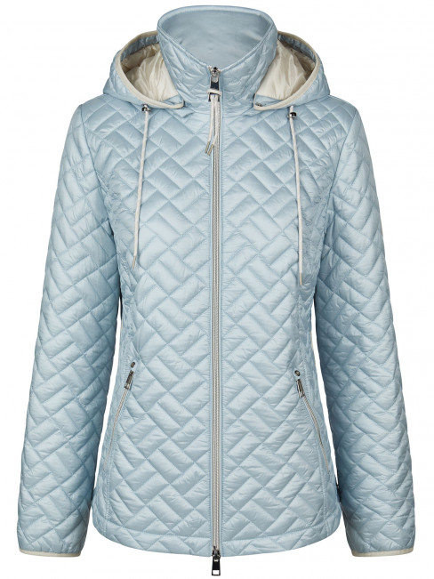 Täckjacka med avtagbar huva duvblå från Barbara Lebek