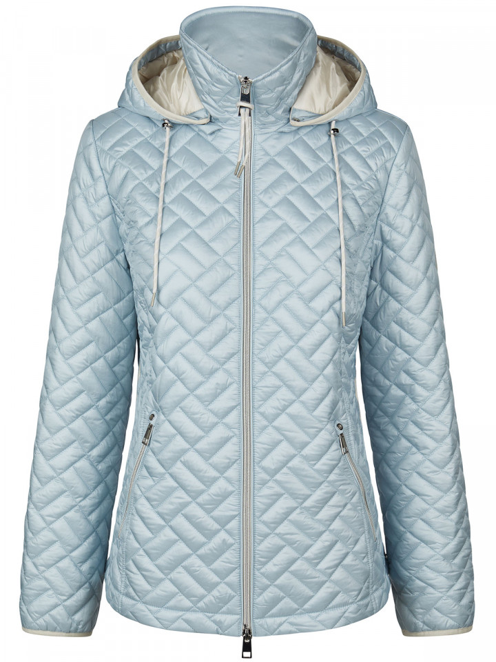 Täckjacka med avtagbar huva duvblå från Barbara Lebek