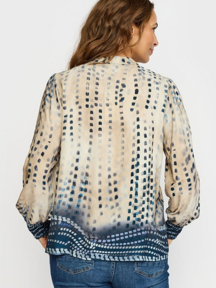 Viskosblus Moule blue dot från 2-BIZ