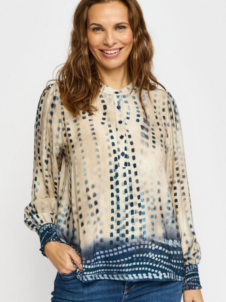 Viskosblus Moule blue dot från 2-BIZ