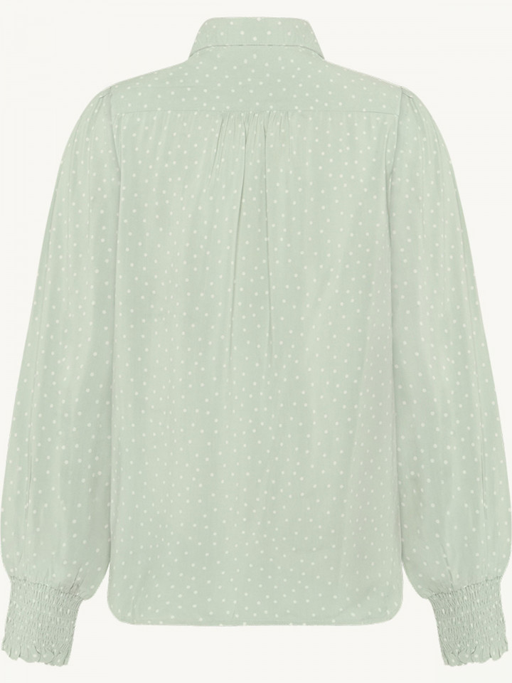 Viskosblus mintgrön prick Rhona från...