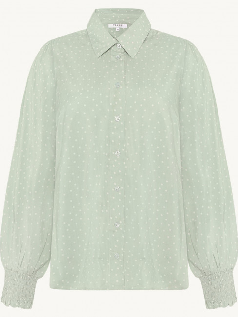 Viskosblus mintgrön prick Rhona från Claire