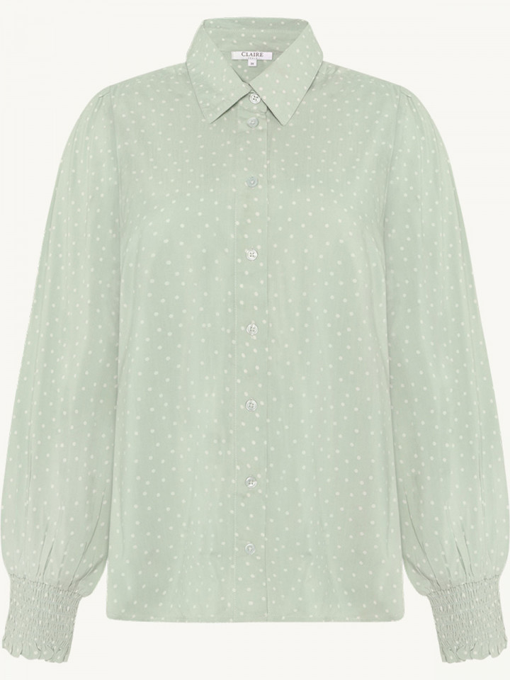 Viskosblus mintgrön prick Rhona från Claire