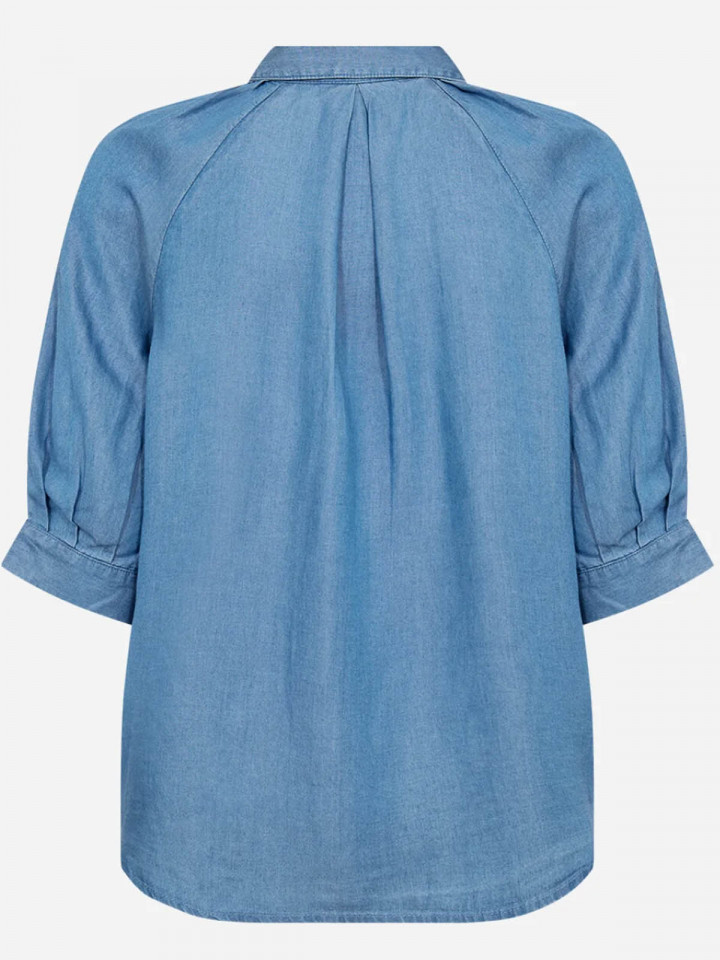 Blus i lyocell Liv ljus denimblå från...