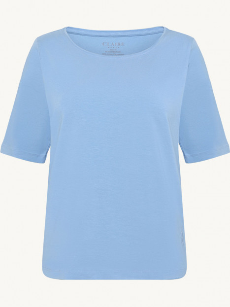 Trikåtopp Amaryllis i ekologisk bomull himmelsblå från Claire