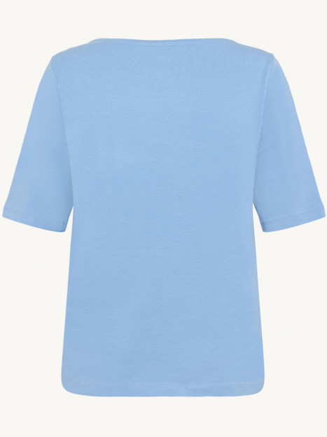 Trikåtopp Amaryllis i ekologisk bomull himmelsblå från Claire