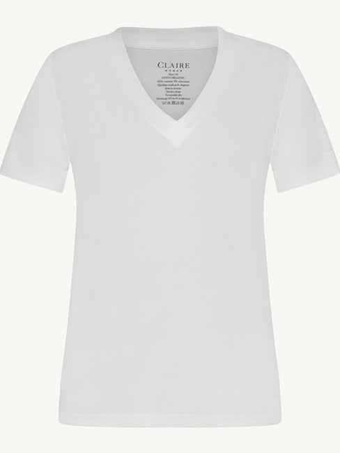 Trikåtopp Aurora i ekologisk bomull vit från Claire
