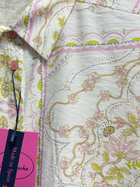 Blus Tirgo vit/lime/rosa från Bariloche