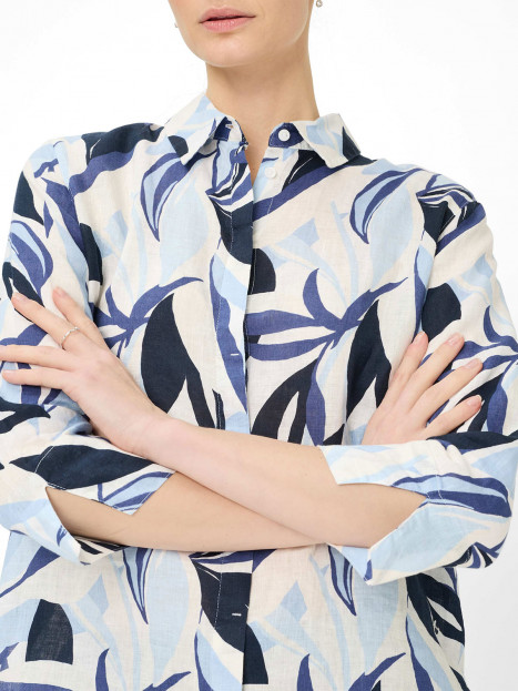 Linneblus Vicki Blå mönster från Brax