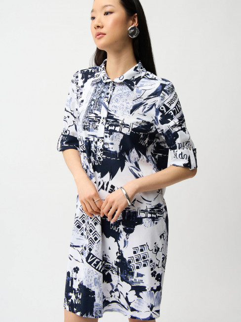 Klänning vit marin från Joseph Ribkoff