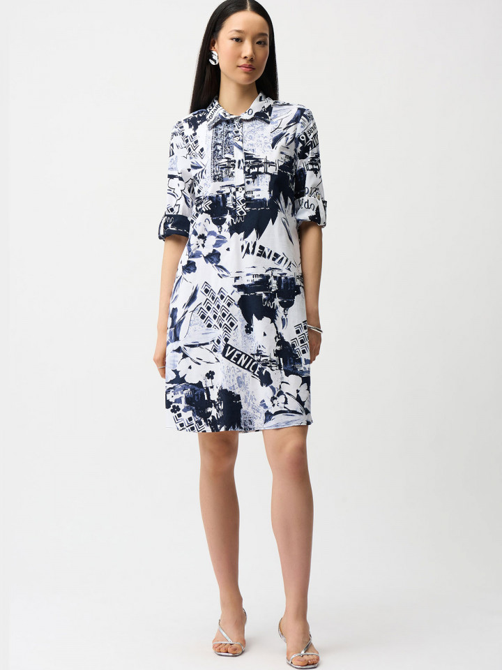 Klänning vit marin från Joseph Ribkoff