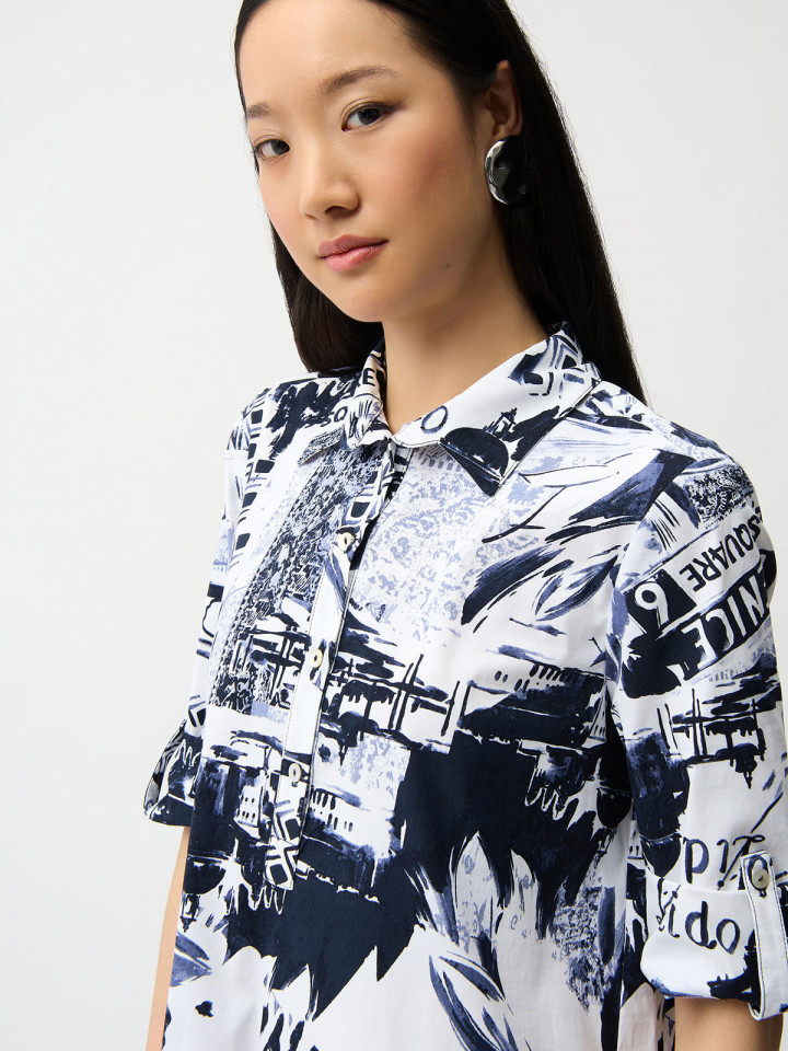 Klänning vit marin från Joseph Ribkoff