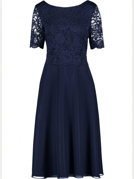 Klänning med spets marin från Vera Mont