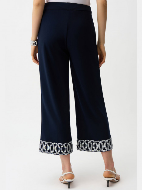 Trikåbyxa marin vita cirklar från Joseph Ribkoff