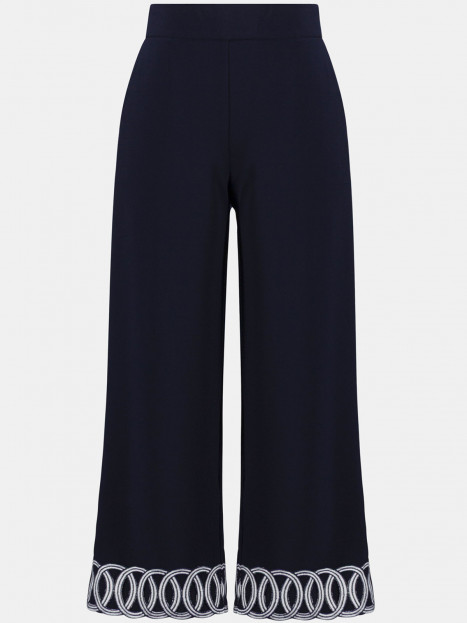 Trikåbyxa marin vita cirklar från Joseph Ribkoff