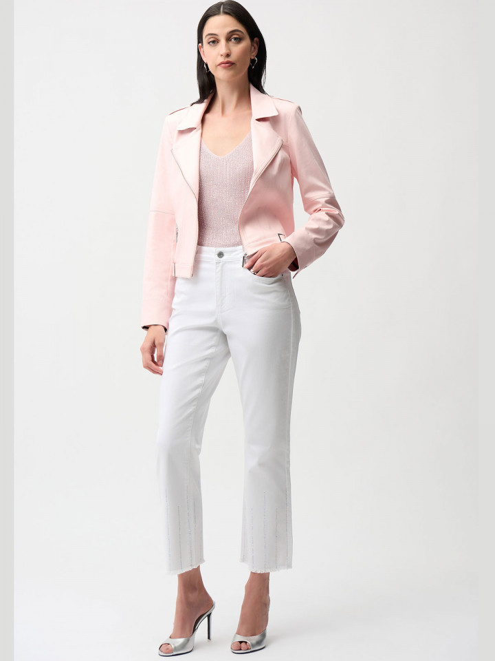 Jacka i skinnimitation puderrosa från...