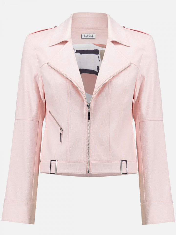 Jacka i skinnimitation puderrosa från...