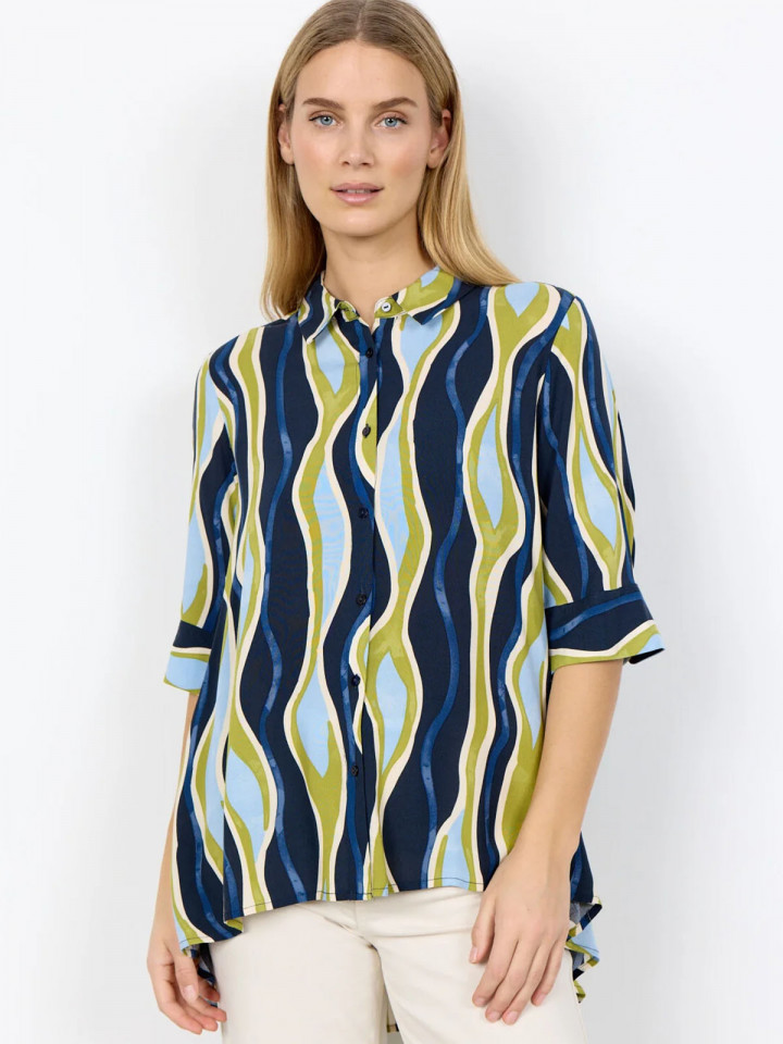 Viskosblus Cammi blå från SoyaConcept