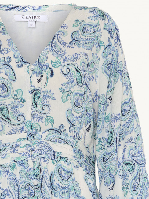 Creppad viskosklänning Dalinda ljusblå från Claire 2