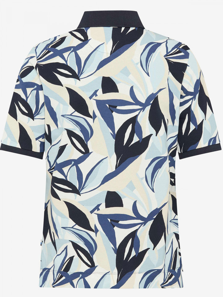 Piké Cleo blå mönster från Brax