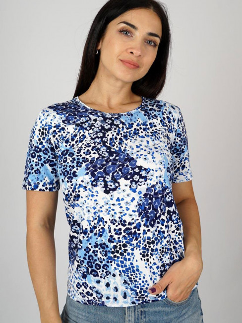 Topp blå grafisk leo från Marinello