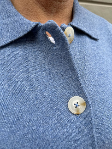 Finstickad kofta blå från Bloomings